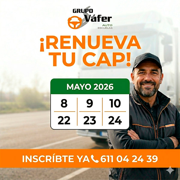 Renueva tu CAP en mayo 2026
